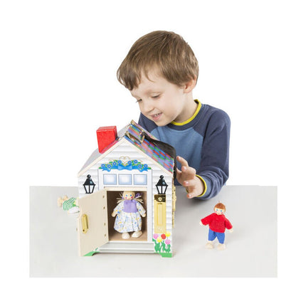 Melissa & Doug - Melissa & Doug Wooden Doorbell House - Playful Panda